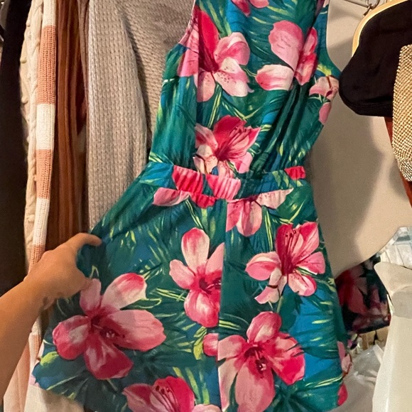 Show me your mumu Hawaiian print hibiscus romper small - Picture 7 of 9